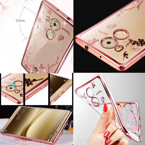 Secret Garden Soft TPU Plating  Transparent Back Case Cover